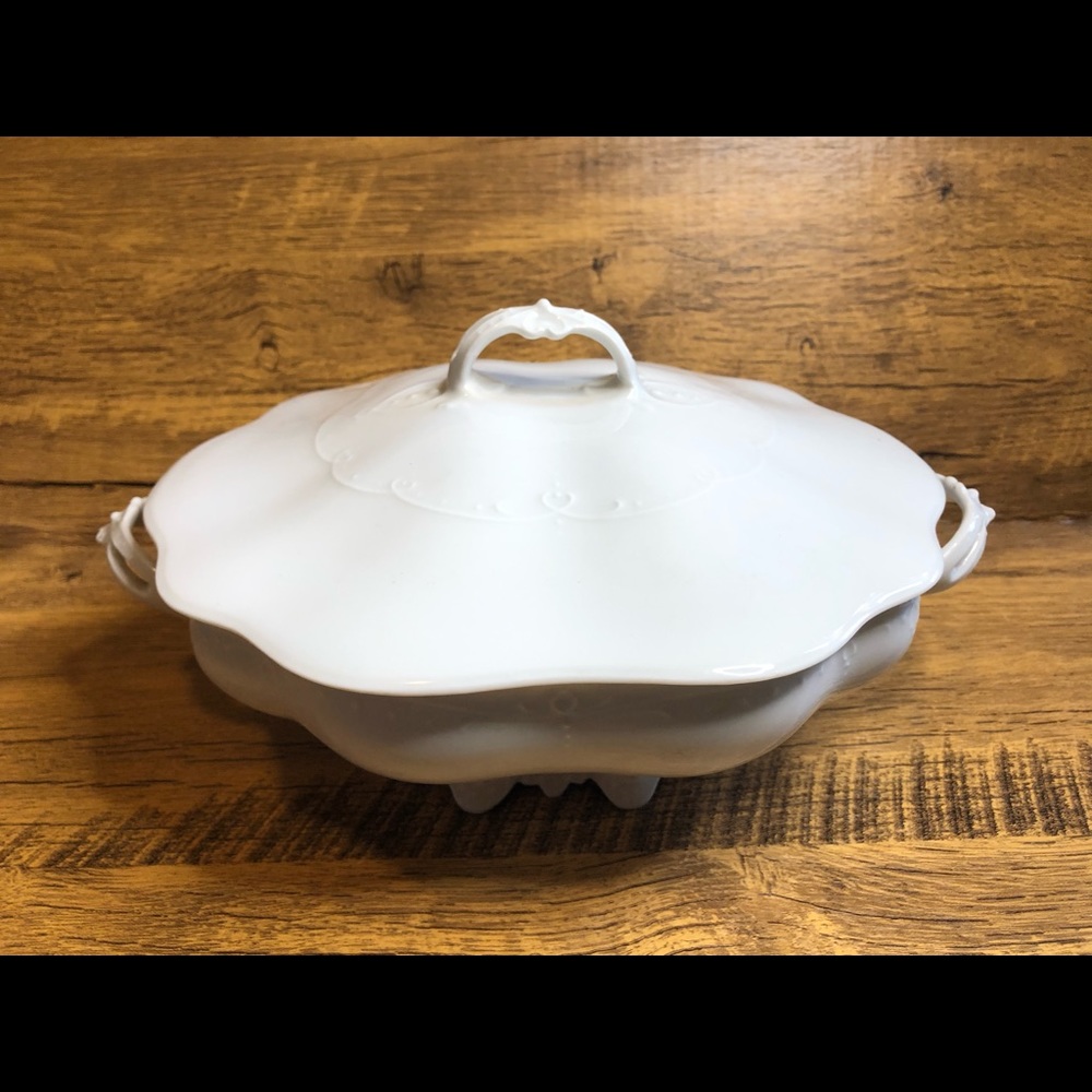MZ Austria Antique White Porcelain Vegetable Dish